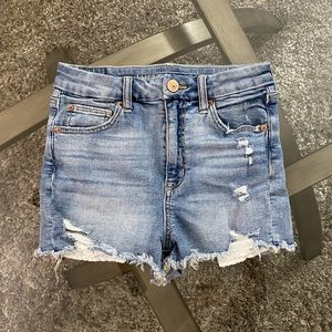AE Hi-Rise Denim Shortie size 4